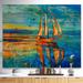 Breakwater Bay Sail Ship at Sunset in Blue Sky - Unframed Print on Wood in White | 24 H x 36 W x 1 D in | Wayfair CA4742B19B53469099D375379181AE50