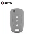 KEYYOU – housse de clé de voiture pliable en Silicone pour Hyundai i20 i30 i35 iX20 iX35 Solaris