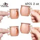 Mug en acier inoxydable 60ml 4 pièces 2 onces mug en cuivre pour la bière le vin le café