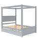 Harriet Bee Espyn Full/Double Canopy Bed in Gray | 71.2 H x 56.9 W x 79.5 D in | Wayfair 2E112434668E42149E7451A98D3C8228
