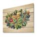 The Holiday Aisle® Elegant Christmas Plant Composition - Unframed Painting on Wood in Brown/Green/Red | 8 H x 12 W x 1 D in | Wayfair