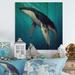 Dovecove Whale In The Ocean II Whale In The Ocean II - Graphic Art on Wood in Blue/Brown/White | 30 H x 30 W x 1 D in | Wayfair