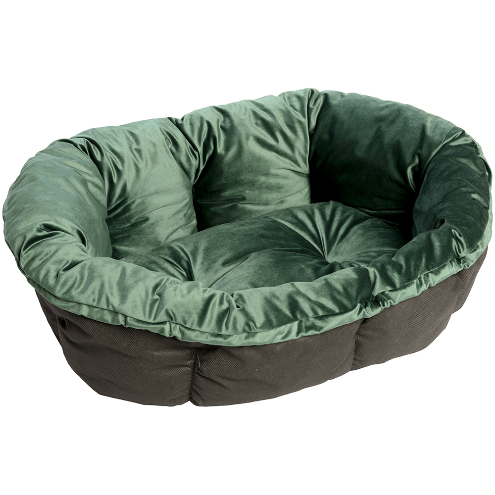 Ferplast Green Velvet Sofa Cover for Siesta Deluxe Dog Basket | Size 8: 85x62x28.5cm