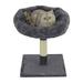 Go Pet Club F109 24 in. Cat Tree Perch House with Sisal Scratching Post Gray