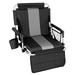 Alpha Camper Folding Portable Stadium Seat Chair for Bleachers with Arm Rest Black Grey