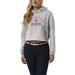 Women's League Collegiate Wear Heather Gray Northeastern Huskies 1636 Cropped Pullover Hoodie