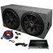 Audiopipemap 12 in. Dual Subwoofer Enclosure Bass Package