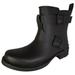 Gentle Souls Womens Best Fun Motorcycle Ankle Rainboot Shoes Black US 6