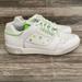 Adidas Shoes | Adidas Originals Slamcourt Womens White Green Leather Sneakers Lace Up Size 6.5 | Color: Green/White | Size: 6.5