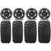 Fuel Anza Black 14 Wheels 26 Reptile Tires Kawasaki Mule Pro FXT