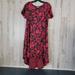 Lularoe Dresses | Carly Dress By Lularoe In Hot Pink & Black Size | Color: Black/Pink | Size: S