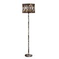 HomeRoots 468775 59 in. Modern Faux Tiger Floor Lamp Beige Black & Brown