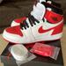 Nike Shoes | Air Jordan 1 Retro High Og Gs | Color: Red/White | Size: 6.5