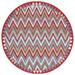 SAFAVIEH Aspen Fleur Zig Zag Area Rug Red/Ivory 7 x 7 Round