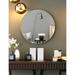 Round Gold Mirror(Smaller) Mirror with Brushed Gold Frame Wall Mounted Stainless Steel Metal Frame Round Mirror for Bathroom Living Room Bedroom