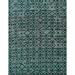 Ahgly Company Indoor Rectangle Abstract Cadet Blue Green Oriental Area Rugs 5 x 8
