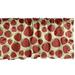 Ambesonne Strawberry Valance Pack of 2 Delicious Summer Fruits 54 X12 Grey Yellow and Vermilion