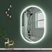 32X20 Inch Bathroom Mirror with Lights Anti Fog Dimmable LED Mirror for Wall Touch Control Frameless Oval Smart Vanity Mirror Vertical Hanging