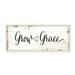 The Stupell Home Decor Collection Grow In Grace Cursive Typography Wall Plaque Art 7 x 0.5 x 17