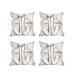 Bohemian Set of 4 Handmade Decorative Throw Pillow Abstract Jacquard 18 x 18 Multi-Color Square for Couch Bedding