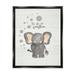 Stupell Industries You Are My Sunshine Elephant Jet Black Framed Floating Canvas Wall Art 16x20 by Jo Moulton