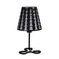 HomeRoots 468603 16 in. Modern Metal Table Lamp Black & White