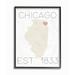 The Stupell Home Decor Collection Chicago Est 1833 Canvas Wall Art