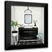 Medley Elizabeth 12x14 Black Modern Framed Museum Art Print Titled - Modern Black and White Bath II