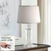 Vienna Full Spectrum Sherry 25 High Modern Table Lamp USB Dimmer Crystal Single Gray Shade Living Room Charging Bedroom Bedside