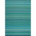 Tayse Sunset Area Rug SUN1401 Contemporary Aqua Lines Rows 3 9 x 5 11 Rectangle