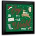 Marshall Laura 12x12 Black Modern Framed Museum Art Print Titled - Reindeer Holiday VII RG