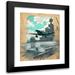 Anonymous 12x14 Black Modern Framed Museum Art Print Titled - Aeroplane Taking off from Aircraft Carrier (Between 1939 and 1946)