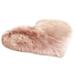 YUEHAO Carpet Wool Imitation Sheepskin Rugs Fur Non Slip Bedroom Shaggy Carpet Mats Wool Carpet 30*40 Pink