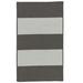Rug Newport Textured Stripe Rectangle Area Braided Rug Grey - 2 x 4 ft.