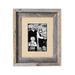 Rustic Signature 8 x 10 Weathered Gray Reclaimed Wood Picture Frame (Burlap Mat for a 5 x 7 Photo)