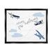 Stupell Industries Never Stop Exploring Airplanes Jet Black Framed Floating Canvas Wall Art 16x20 by Sweet Pea Studio