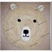 Vipanth Exports Natural Jute Rug with Teddy Bear Design Handmade Area Rug for Home Decor ( 36 x 36 Inches)