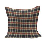 Checkered Fluffy Throw Pillow Cushion Cover Vintage Plaid Scottish Tartan Pattern with Retro Display Checks Lines Decorative Square Pillow Case 18 x 18 Dark Blue Coral Cream by Ambesonne