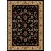 1596-1311-BLACK Como Rectangular Black Traditional Italy Area Rug 5 ft. 5 in. W x 7 ft. 7 in. H