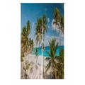 PKQWTM Beaches Caribbean Island Tropical Paradise Palms Door Curtain Window Cover Home Decor Hanging Curtain Size 85x150 CM