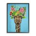 Stupell Industries Cute Floral Roses Giraffe Eyebrows Makeup Portrait 24 x 30 Design by Coco de Paris