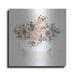 Luxe Metal Art Pink Floral Bath Tub I by Cindy Jacobs Metal Wall Art 24 x24