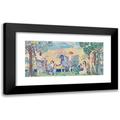 Ludwig von Hofmann 14x9 Black Modern Framed Museum Art Print Titled - Wreath Winds (1905)