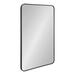 Kate and Laurel Zayda Radius Rectangle Wall Mirror 24 x 36 Black Metal Framed Minimalist Rectangular Mirror with Rounded Corners