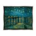 Stupell Industries Classic Starry Night Over the Rhone Van Gogh Painting Luster Gray Framed Floating Canvas Wall Art 16x20 by Vincent Van Gogh