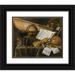 Edwaert Collier 24x20 Black Ornate Framed Double Matted Museum Art Print Titled: A Vanitas Still Life with Books and Leaflets