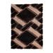 MDA Home Mateos Shag Brown Polyester Area Rug - 8 x 11