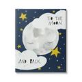 Stupell Industries Moon And Back Lovable Moon Smiling Clouds Stars Kids Painting Gallery-Wrapped Canvas Print Wall Art 16 x 20 Design by Rachel Nieman