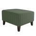 Goory Anti-dust Stretch Spandex Jacquard Ottoman Covers Slipcover Elastic Square Ottoman Couch Covers Army Green S