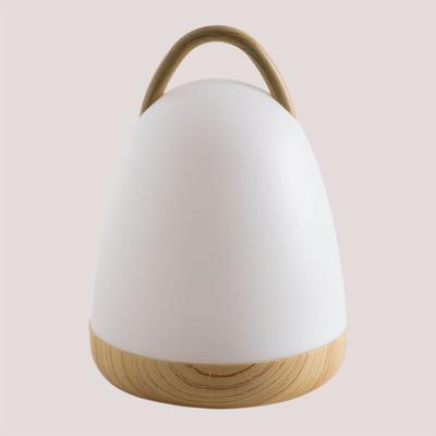 Sklum - Kabellose LED-Tischlampe Andrew Weiss - Natur Image
